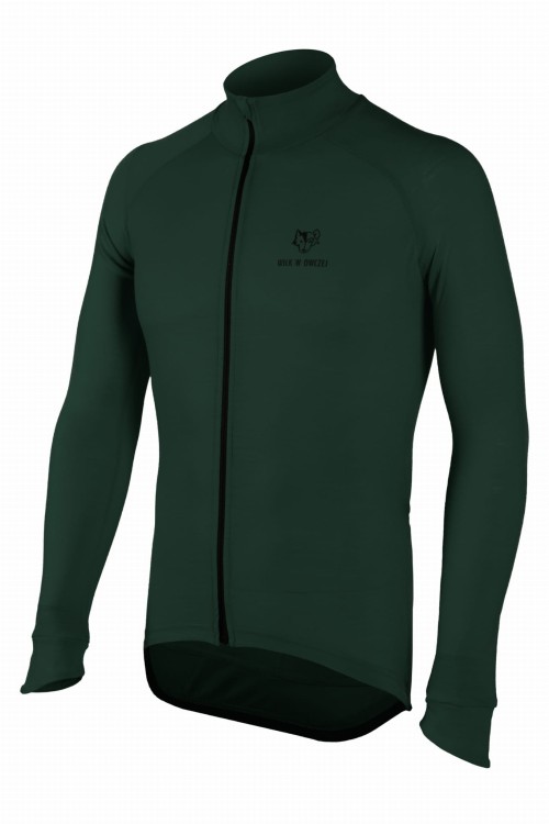 Koszulka kolarska merino Malamute 2.0 LS ciemny las