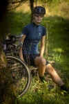 Damen Merino Radtrikot Husky 2.0 SS Tiefseeblau