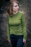 Damen Merino Langarmshirt Burek LS Pistazie